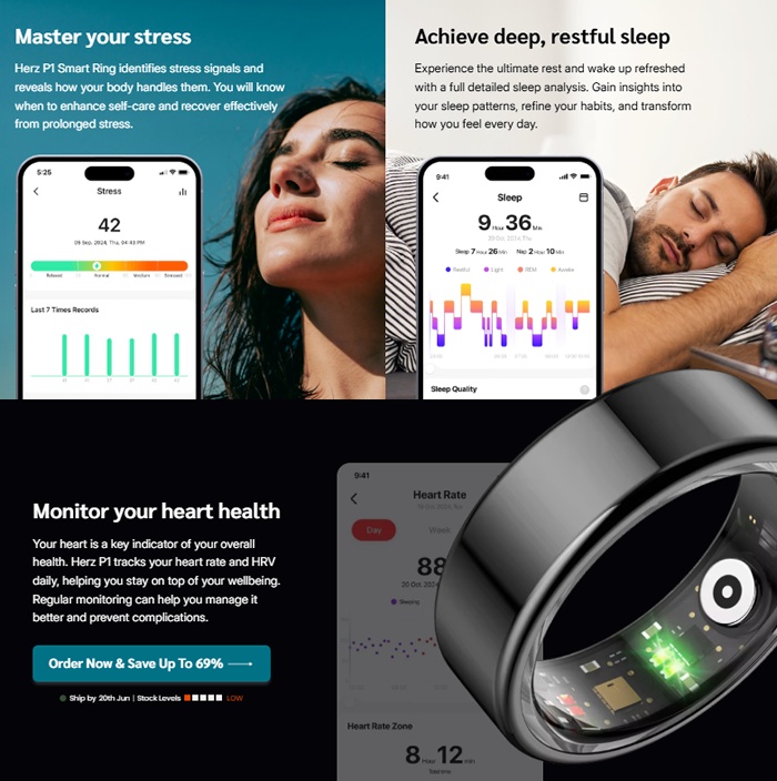 Herz P1 Smart Ring Review: Senior-Friendly Health Monitoring Solution